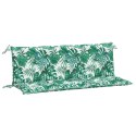  Poduszki na ławkę ogrodową, 2 szt., w liście, 150x50x7 cm