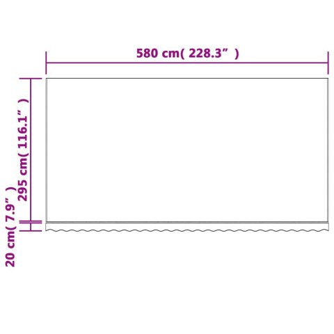  Tkanina na wymianę do markizy, czerwono-białe paski, 6x3 m