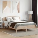  Rama łóżka z wezgłowiem, 135x190 cm, lite drewno sosnowe