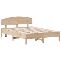  Rama łóżka z zagłówkiem, 160x200 cm, lite drewno sosnowe