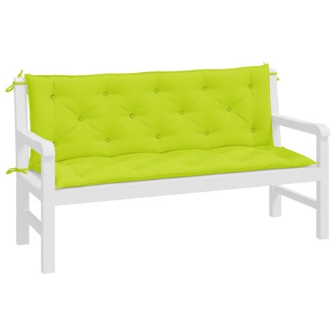  Poduszki na ławkę ogrodową, 2szt., jasnozielona, tkanina Oxford
