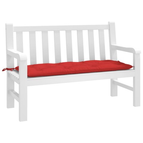  Poduszka na ławkę ogrodową, czerwona, 120x50x7 cm, tkanina