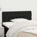 Zagłówek do łóżka, czarny, 100x7x78/88 cm, tkanina