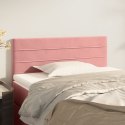  Zagłówek do łóżka, różowy, 100x5x78/88 cm, aksamit