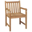  Krzesła ogrodowe, 2 szt., czerwone poduszki, drewno tekowe