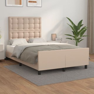  Rama łóżka z zagłówkiem, cappuccino, 120x200 cm, sztuczna skóra