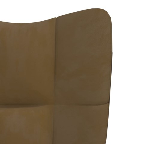  Fotel, brązowy, obity aksamitem