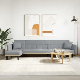  Sofa rozkładana L, jasnoszara, 275x140x70 cm, tkanina