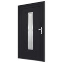  Drzwi wejściowe, antracytowe, 108x208 cm, PVC