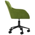  Obrotowe krzesło biurowe, jasnozielone, obite aksamitem