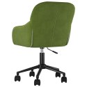 Obrotowe krzesło biurowe, jasnozielone, obite aksamitem