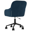  Obrotowe krzesło biurowe, niebieskie, aksamitne