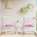  Poduszki na krzesła, 2 szt., różowe, 40x40x7 cm, tkanina