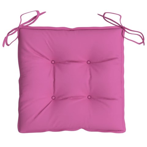  Poduszki na krzesła, 2 szt., różowe, 40x40x7 cm, tkanina