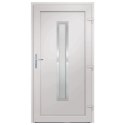 Drzwi wejściowe, białe, 108x208 cm, PVC
