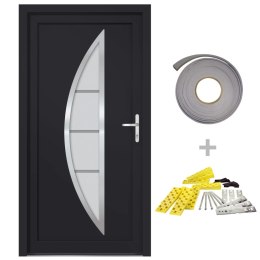  Drzwi zewnętrzne, antracytowe, 98x190 cm, PVC