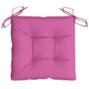  Poduszki na krzesła, 4 szt., różowe, 40x40x7 cm, tkanina
