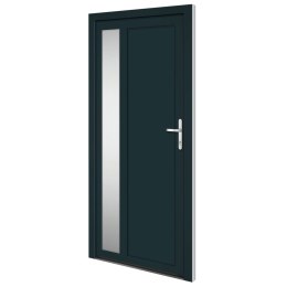  Drzwi wejściowe, antracytowe, 98x200 cm, PVC