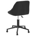  Obrotowe krzesło biurowe, czarne, obite aksamitem