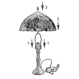 Lampa stołowa Viro Belle Amber Bursztyn Żelazo 60 W 30 x 50 x 30 cm