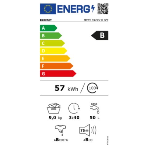 Pralka Indesit MTWE91295WSPT 1200 rpm 9 kg