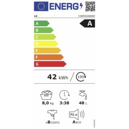 Pralka LG F2WR5S08A0W 60 cm 1200 rpm 8 kg