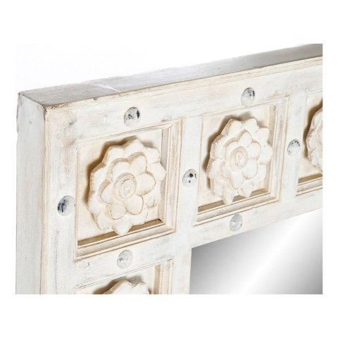 Lustro ścienne DKD Home Decor Biały Drewno mango Wytrawianie (93,5 x 4,7 x 120,3 cm)