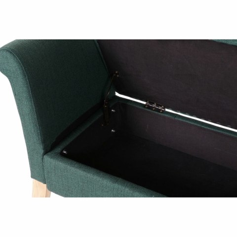 Taboret DKD Home Decor 8424001795512 Naturalny Drewno Poliester Kolor Zielony (130 x 44 x 69 cm)