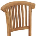  Krzesła ogrodowe, 2 szt., lite drewno tekowe