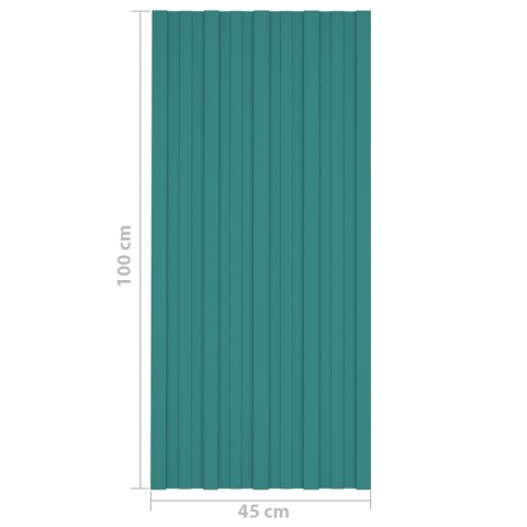  Panele dachowe, 36 szt., stal galwanizowana, brązowe, 100x45 cm