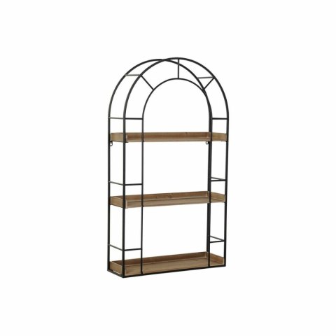 Regał DKD Home Decor Naturalny Czarny Metal Drewno 3 Półki (60 x 18 x 107 cm)