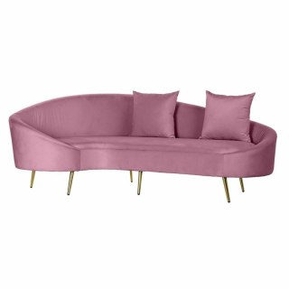 Sofa DKD Home Decor Różowy Złoty Metal Poliester (210 x 120 x 84 cm)