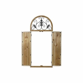 Lustro ścienne DKD Home Decor Naturalny Metal MDF Okna Biały Ciemny szary (60 x 5 x 138 cm)