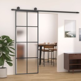  Drzwi przesuwne z osprzętem, szkło ESG i aluminium, 76x205 cm