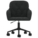  Obrotowe krzesło biurowe, czarne, tapicerowane aksamitem