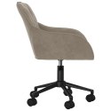  Obrotowe krzesło biurowe, jasnoszare, tapicerowane aksamitem
