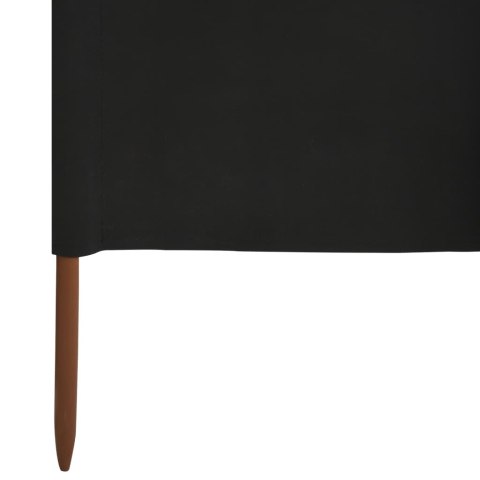  Parawan 9-skrzydłowy z tkaniny, 1200x160 cm, czarny