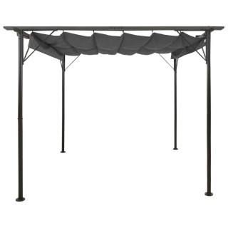  Pergola ogrodowa ze zwijanym dachem, 3x3 m, antracyt, 180 g/m²