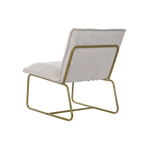 Fotel DKD Home Decor Beżowy Złoty Metal Poliester (66 x 71 x 77 cm)