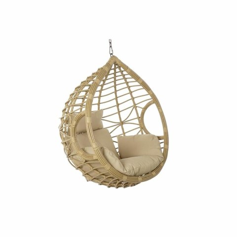 Fotel wiszący ogrodowy DKD Home Decor 90 x 70 x 110 cm 105 x 75 x 226 cm Beżowy Metal Brązowy rattan syntetyczny