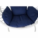 Fotel wiszący ogrodowy DKD Home Decor Granatowy Biały Aluminium rattan syntetyczny 90 x 70 x 110 cm (107 x 107 x 198 cm)