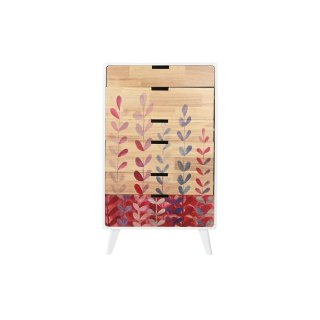 Komoda DKD Home Decor Scandi Naturalny Drewno kauczukowe Biały Kasztanowy Drewno MDF 60 x 30 x 108 cm