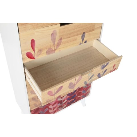 Komoda DKD Home Decor Scandi Naturalny Drewno kauczukowe Biały Kasztanowy Drewno MDF 60 x 30 x 108 cm