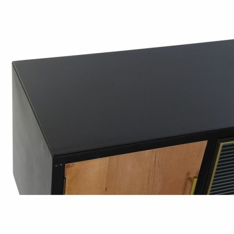 MebleTV DKD Home Decor Czarny Ceimnobrązowy Szkło Drewno MDF 166 x 40 x 55 cm