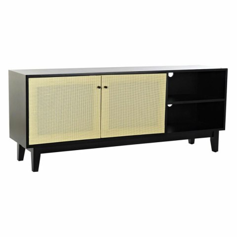 MebleTV DKD Home Decor Czarny Jodła Rattan (160 x 65 x 38 cm)