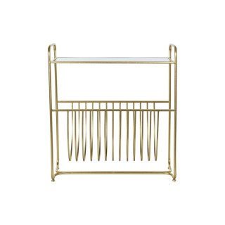 Półka na czasopisma DKD Home Decor Lustro Złoty Metal (76 x 35 x 83 cm)