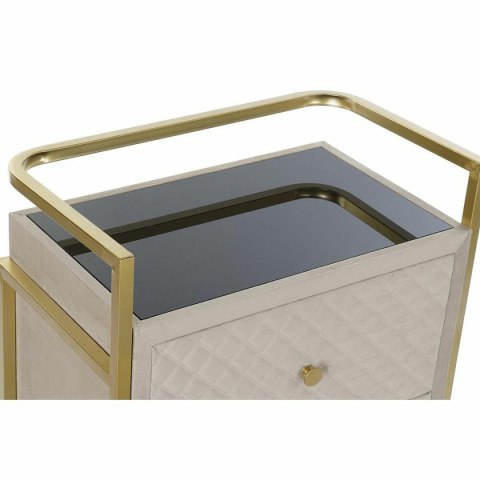 Stolik DKD Home Decor Beżowy Złoty Metal Szkło 60 x 35 x 75 cm