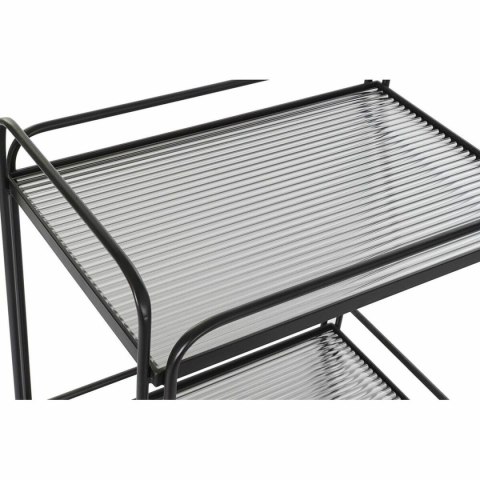 Servírovací vozík DKD Home Decor Czarny Metal Szkło 60,5 x 40,5 x 75,5 cm