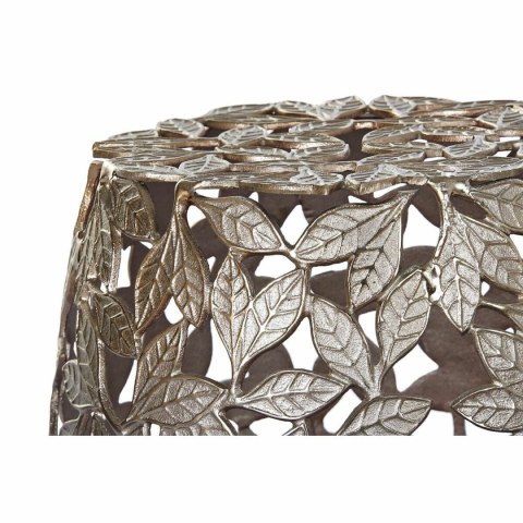 Stolik DKD Home Decor Miedź Aluminium Liść roślin (40 x 40 x 45 cm)