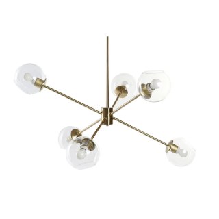 Lampa Sufitowa DKD Home Decor 90 x 75 x 60 cm Szkło Złoty Metal Przezroczysty 50 W